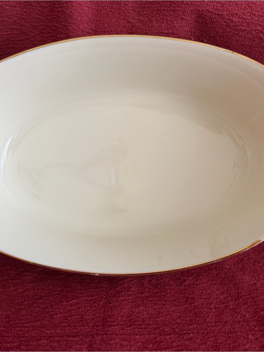 Lenox Ivory Oval Serving Platter with Gold Trim